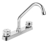 Mezcladora de fregadero 8" cuello corto puños hexagonales de plastico foset basic abs